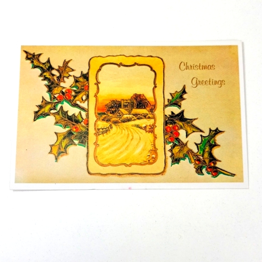 Vintage 1900s Christmas Postcards Unused Epherma